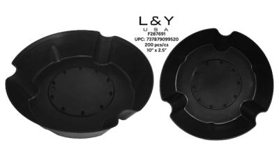 Round Plastic Black Flower Base - 12/pk 16bx/cs cs.192