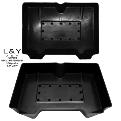 Rectangular Plastic Black Flower Base - 12/pk 16bx/cs cs.192
