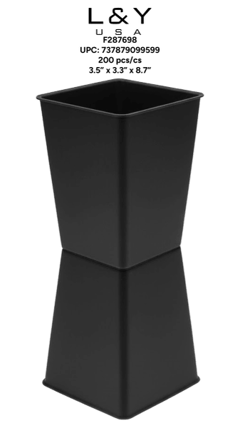 Black Tapered Flower Arrangement Base - 12/pk 16bx/cs cs.192