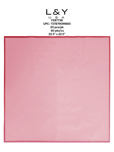 Red Frosted Floral Paper with Trim - 20/pk 60bx/cs cs.60