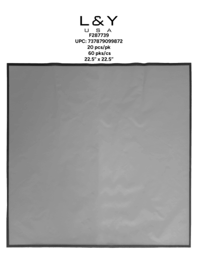 Black Frosted Floral Paper with Trim - 20/pk 60bx/cs cs.60