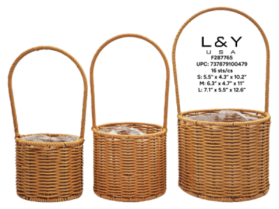 3-in-1 Round Woven basket Set - 1/pk 16bx/cs cs.16set