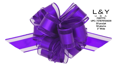 Matte Light Purple Pull Flower Ribbon - 20/pk 50bx/cs cs.50