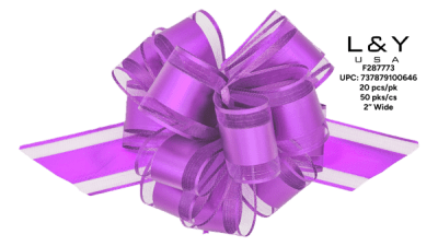 Matte Light Purple Pull Flower Ribbon - 20/pk 50bx/cs cs.50