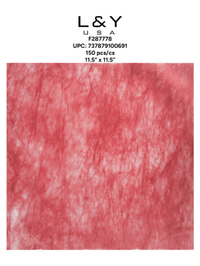 Red Floral Tissue - 48/pk 150bx/cs cs.150