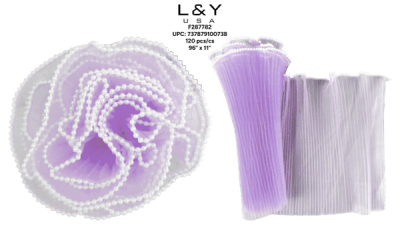 Pearl Light Purple Ruffled Floral Wrapper - 12/pk 10bx/cs cs.120