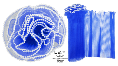 Mesh Royal Blue Ruffled Floral Wrapper - 12/pk 10bx/cs cs.120