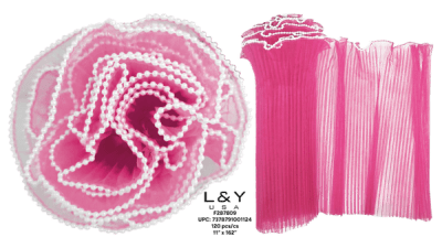 Pearl Fuchsia Ruffled Floral Wrapper - 12/pk 10bx/cs cs.120