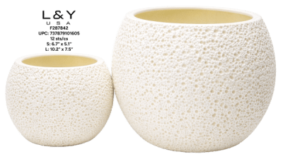 2-in-1 Rough Texture Vase Set - 1/pk 12bx/cs cs.12