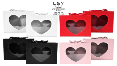 2-in-1 Foldable Heart Box Set - 1/pk 36bx/cs cs.36