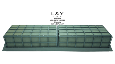 Dual Rectangle Flower Foam Cage - 1/pk 12bx/cs cs.12