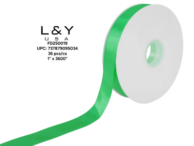Light Green Ribbon 1" - 6/pk 6bx/cs cs.36