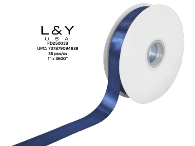 Navy Ribbon 1" - 6/pk 6bx/cs cs.36