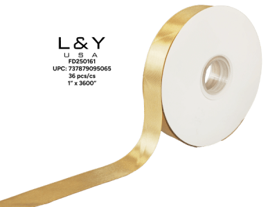 Light Gold Ribbon 1" - 6/pk 6bx/cs cs.36