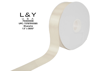 Off-White Ribbon 1.5" - 6/pk 6bx/cs cs.36