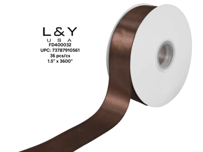 Dark Brown Ribbon 1.5" - 6/pk 6bx/cs cs.36