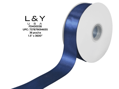 Navy Ribbon 1.5" - 6/pk 6bx/cs cs.36