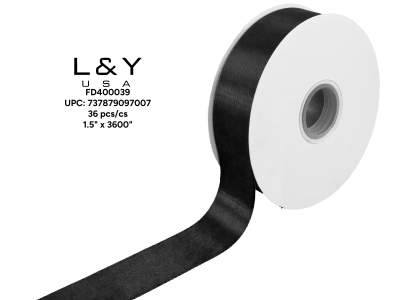 Black Ribbon 1.5" - 6/pk 6bx/cs cs.36