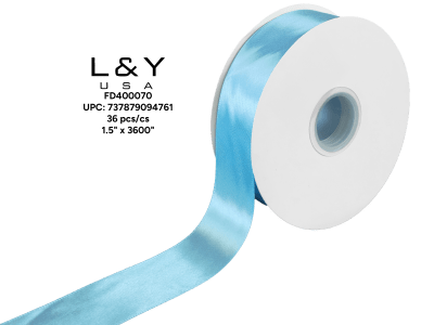 Sky Blue Ribbon 1.5" - 6/pk 6bx/cs cs.36