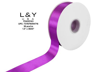 Bright Purple Ribbon 1.5" - 6/pk 6bx/cs cs.36
