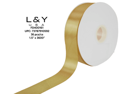 Medium Gold Ribbon 1.5" - 6/pk 6bx/cs cs.36
