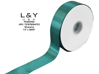 Dark Teal Ribbon 1.5" - 6/pk 6bx/cs cs.36