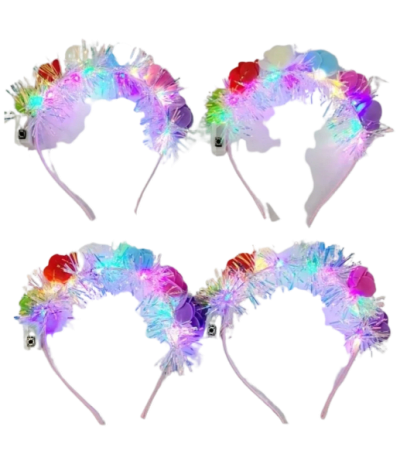 LED Flower Headband - 12/pk 25bx/cs cs.300