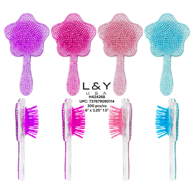 Star-Shaped Rhinestone Harbrushes - 12/pk 25bx/cs cs.300