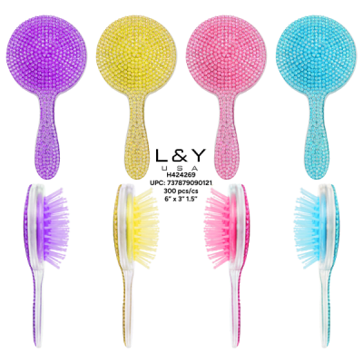 Circle Rhinestone Harbrushes - 12/pk 25bx/cs cs.300