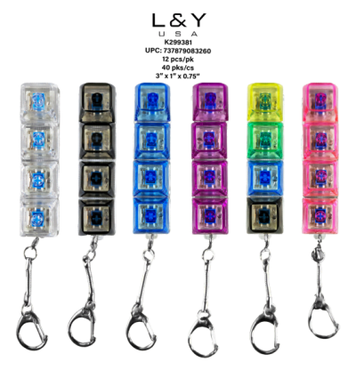 Light Up 4 Key Bar Fidget - 12/pk 40bx/cs cs.480