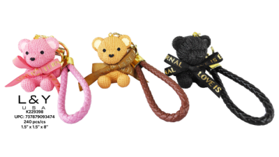 Love Bow Tie Bear Keychain - 12/pk 20bx/cs cs.240