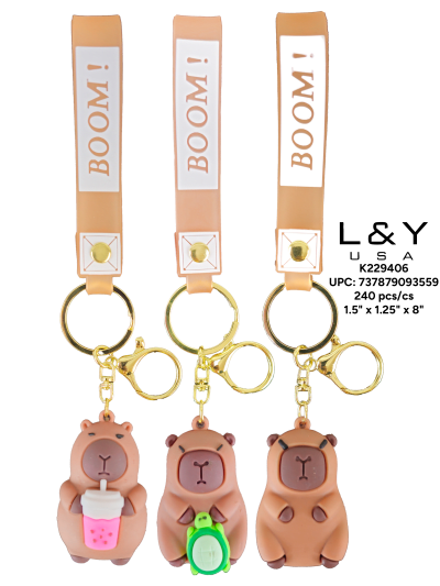 Brown Bear" Keychains - 12/pk 20bx/cs cs.240