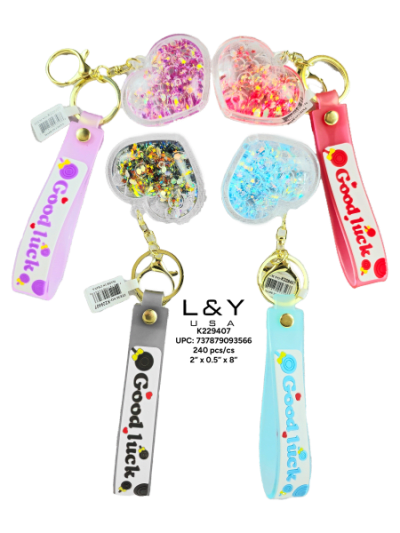 Heart Message Bottle Keychains - 12/pk 20bx/cs cs.240
