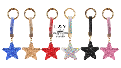 Star Bling Keychain - 12/pk 20bx/cs cs.240