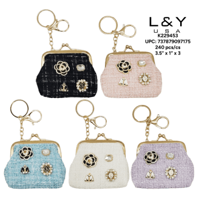 Fashion Charm Purse Keychains - 12/pk 20bx/cs cs.240