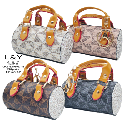 Duffle Handbag Bling Keychains - 12/pk 20bx/cs cs.240