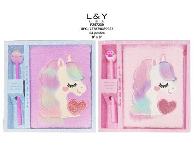 Unicorn and Butterfly Note Book set - 12/pk 2bx/cs cs.24