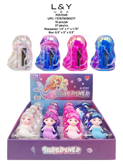 Mermaid Sharpener - 16/pk 27bx/cs cs.432