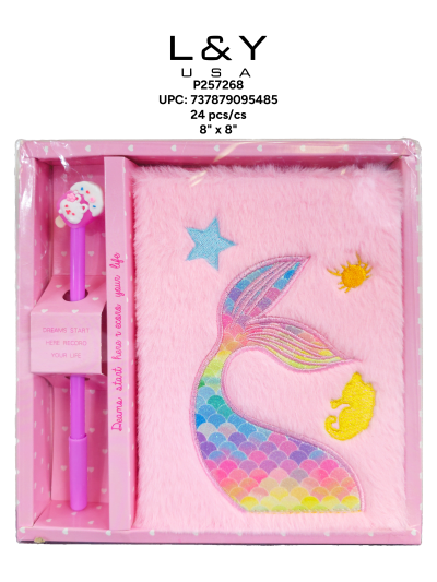 Mermaid Tail Notebook & Pen Set - 12/pk 2bx/cs cs.24