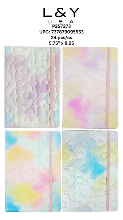 Rainbow Floral Pattern Notebook - 12/pk 2bx/cs cs.24