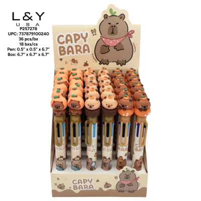 Orange Head "Brown Bear" Pens - 36 ea/disp - 18 disp/cs - 36/pk 18bx/cs cs.18bx