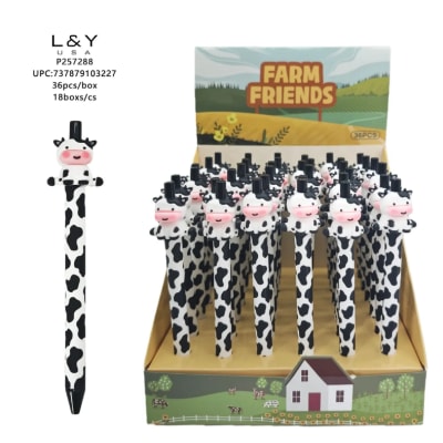 Cow Gel Pen (36ea/bx) - 36/pk 18bx/cs cs.18bx