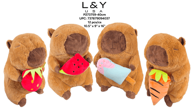 Eating "Brown Bear" Plushes - 1/pk 12bx/cs cs.12