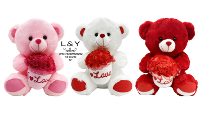 I Love You" Romantic Bear Plushies 30cm - 12" - 12/pk 4bx/cs cs.48