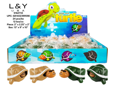 Squeezable Turtle Squish Ball - 12/pk 24bx/cs cs.288