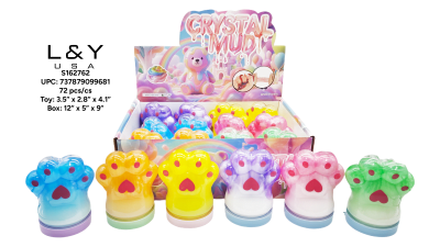 Colorful Animal Paw Slime Bottles - 12/pk 6bx/cs cs.72