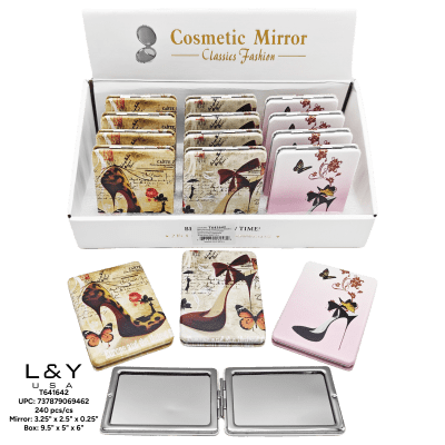 High Fashion Styled Compact Mirror - 12/pk 20bx/cs cs.240