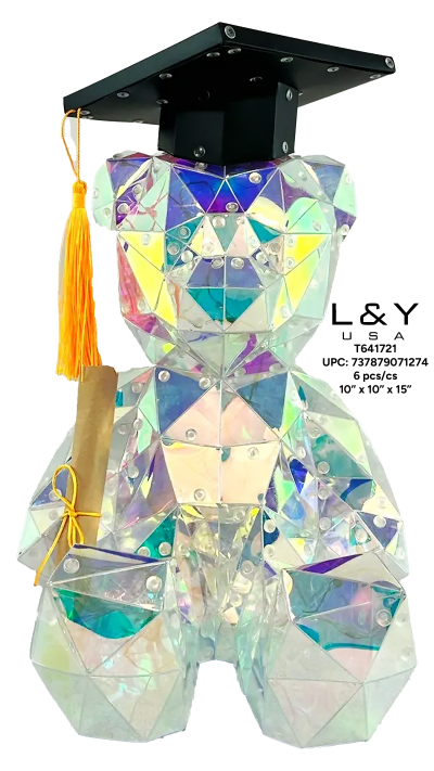 LED Graduation Bear 30cm - 1/pk 6bx/cs cs.6