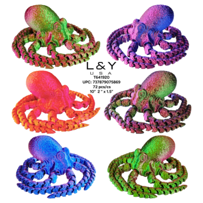 3D Printed Octopus - 12/pk 6bx/cs cs.72