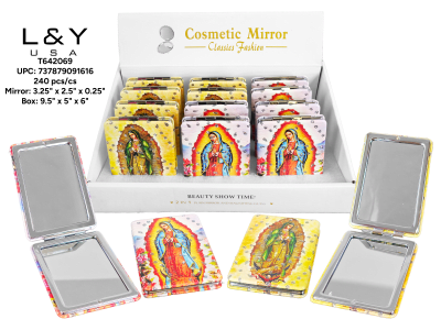 Virgin Mary Rectangular Compact Mirrors - 12/pk 20bx/cs cs.240